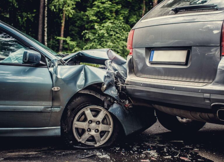 Horrible accident with SUV rear-ended by car